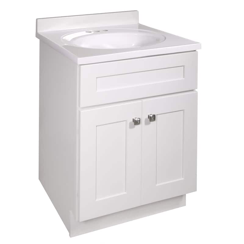 Design House 215632 Brookings 25" Free Standing Single Basin Vanity - White - Painted