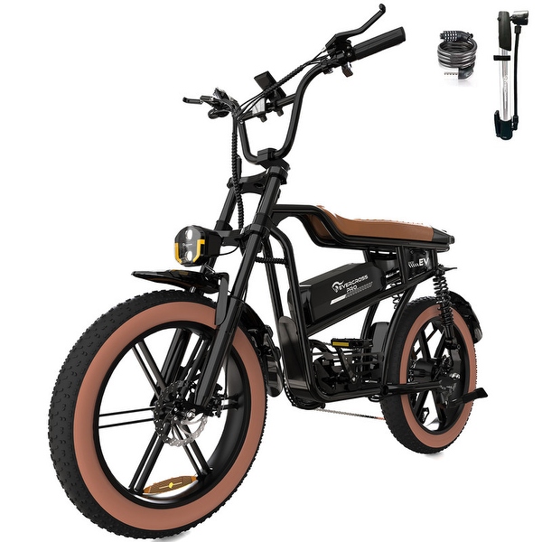 EVERCROSS EK30M 750W Electric Bike 20 x4.0 Fat Tire 20MPH 34 Miles Range 48V 15AH Battery 7 Speed Mountain Snow Dirt Bike. Bed Bath Beyond 40178401