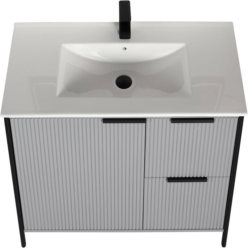 Blossom 36 Inch All Wood Freestanding Bathroom Vanity with Sink