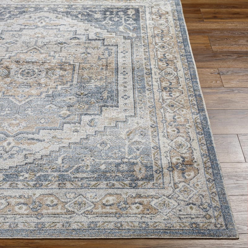 Livabliss Lillian Traditional Medallion Washable Area Rug