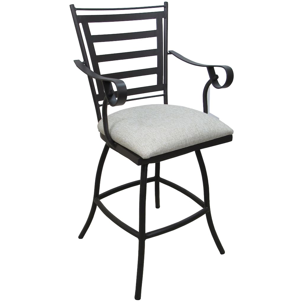 Jenna Outdoor/Indoor Counter Bar or Extra Tall Bar Stool on Dark Nut