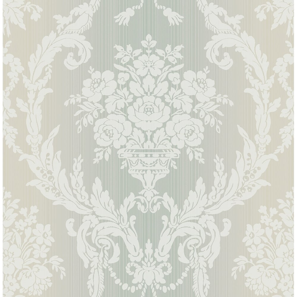 Seabrook Designs Abilene Floral Damask Unpasted Wallpaper