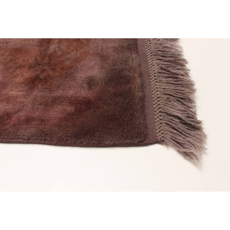 ECARPETGALLERY Hand-knotted Color Transition Brown Wool Rug - 2'7 x 9'1