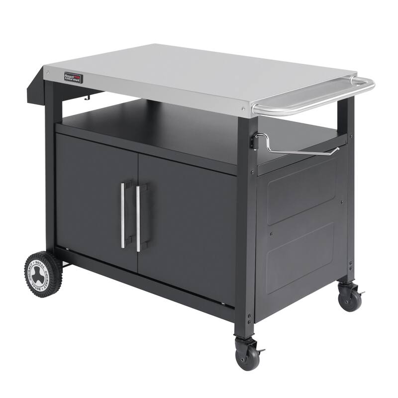 Royal Gourmet Movable Kitchen Cart Grill Prep Table with Storage