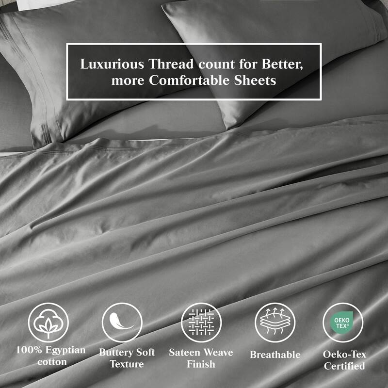 Superior Egyptian Cotton 650 TC Extra Deep Pocket Fitted Sheet