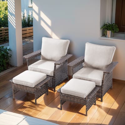 Gymojoy 4 Pieces Club Chair and Ottoman Set