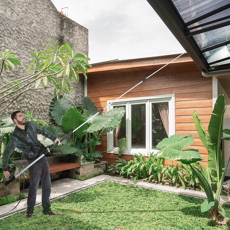 Outsunny 18' 4000 PSI Electric High Pressure Washer Wand Extension Pole - 79.75"- 195" L x 7" W x 0.75" T - 79.75"- 195" L x 7" W x 0.75" T