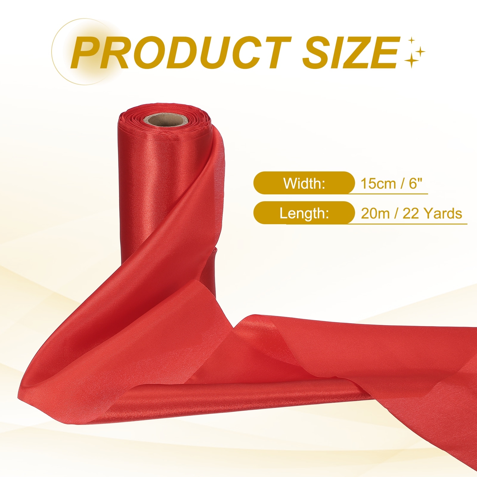 Wide Satin Ribbon Single Face Solid Color Polyester Ribbon for Gift Wrapping Wedding Chair Sash Flower Bouquet Party