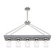 preview thumbnail 2 of 8, Hunter Devon Park 5-Light Linear Chandelier - Kitchen Island, Dining Room - Rustic, Farmhouse