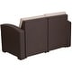 preview thumbnail 7 of 8, Faux Rattan Loveseat with All-Weather Cushions