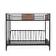 preview thumbnail 15 of 25, Twin-Over-Futon Metal Bunk Bed with Guardrails and Ladder - Versatile 3-in-1 Design, Sturdy Frame, Safety Features