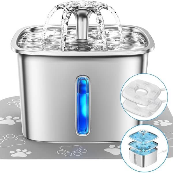 battery operated cat water fountain Smartoo Wireless Cat Water Fountain Stainless Steel, 152Oz/4.5L Cat Fo   Petocart