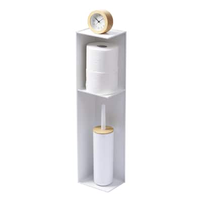 Yamazaki Home Bathroom Organizer, Steel - L 6.69 x W 5.12 x H 27.76 inches