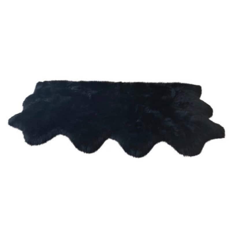 Highland Select Natural Long Wool Sheepskin 4 Pelt Shag Rug - 3' x 6'8"