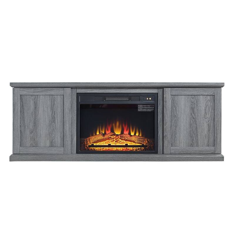 Franklin 60 In. 2 Door Entertainment Furniture Fireplace