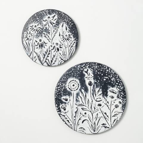Sullivans Hammered Metal Wall Medallions - Set of 2