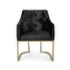 preview thumbnail 3 of 14, Roomfitters Velvet Upholstered Accent Chair, Modern Armchair with Tufted Backrest and Gold Metal Frame