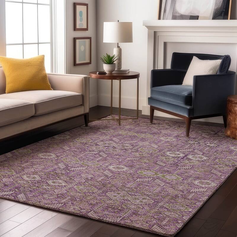 Premium Washable Super Soft Boho Global Mayfield Rug - Lavender - 3' x 5' - Rectangle
