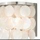 preview thumbnail 6 of 6, Elsa 1-Light 6.5 in. W Satin Nickel Bathroom Vanity Lighting Fixture, Capiz Shell, Dimmable, LED Compatible, Wall Mount Sconce
