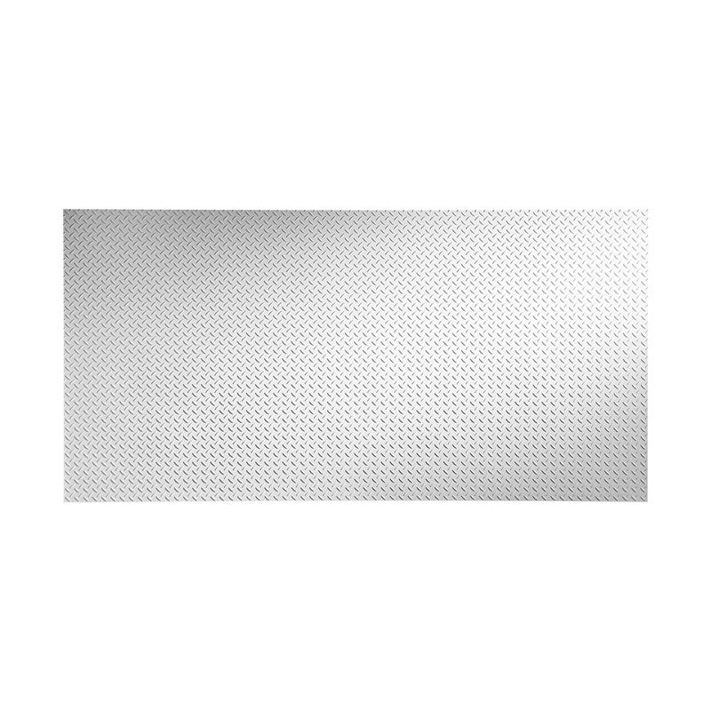 FASÄDE Diamond Plate 4-foot x 8-foot PVC Wall Panel in Gloss White