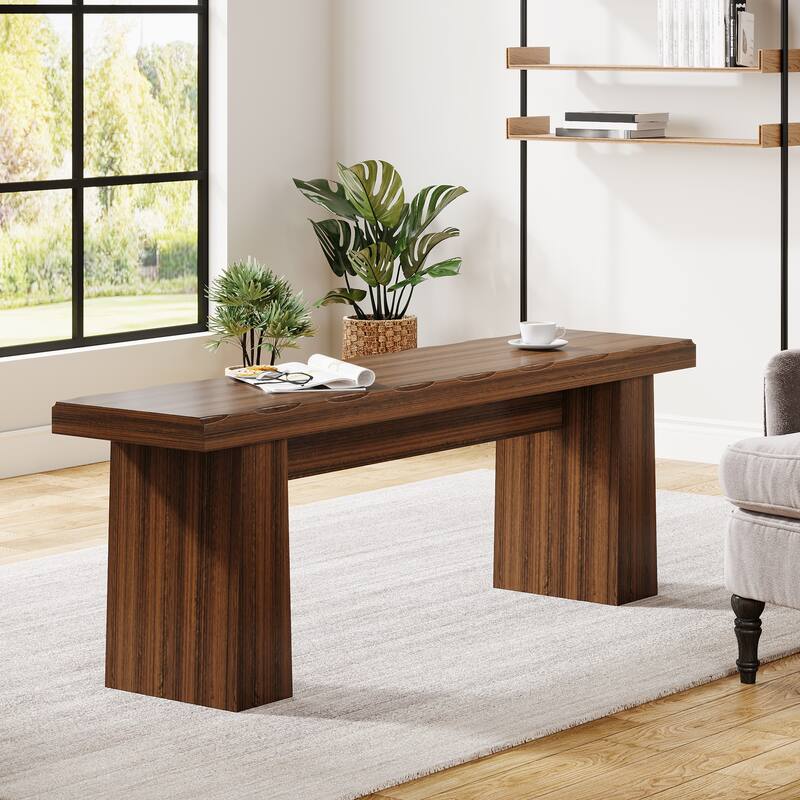 1Easylife 47-Inch Wood Entryway Bench Kitchen Dining Table Bench