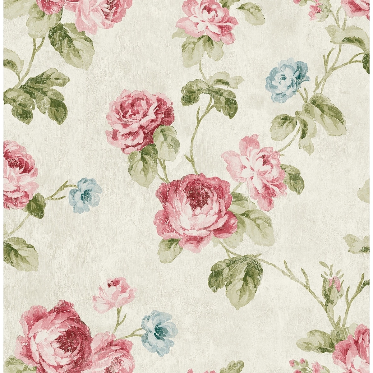 Seabrook Designs Medeleine Floral Vine Unpasted Wallpaper