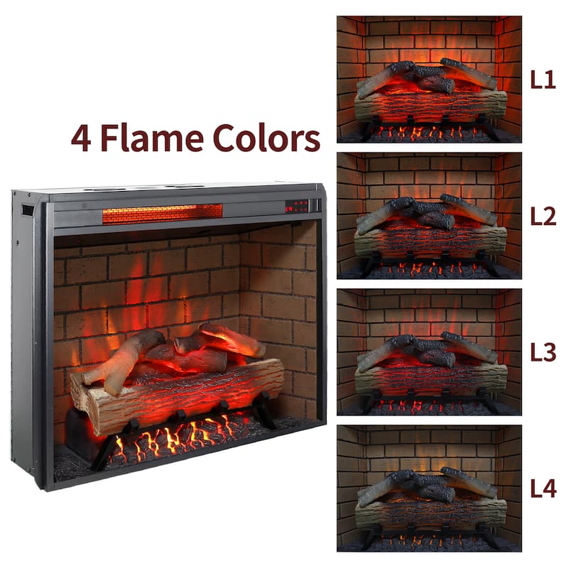 TV Stand with Storage Cabinets, Entertainment Center with Adjustable LED Sidelights, Media Console with Realistic Flames