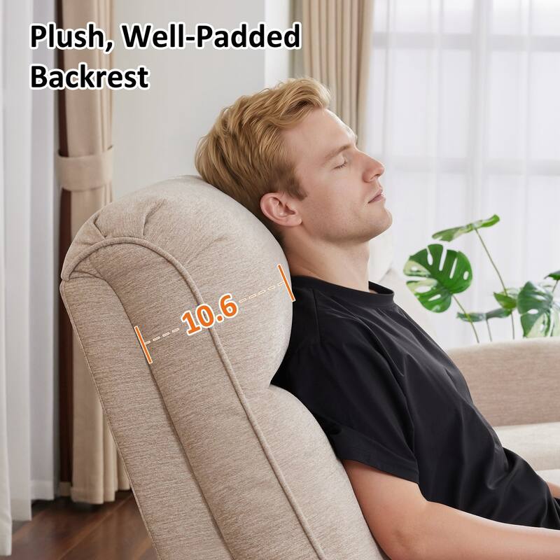 Power Wall Hugger Fabric Recliner Chair