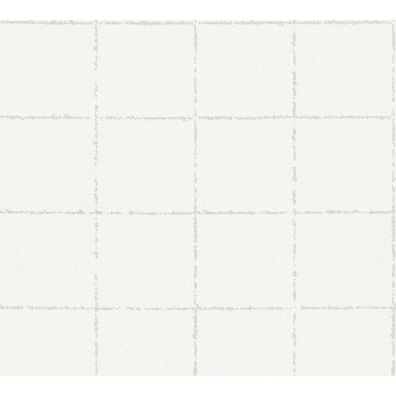 Advantage Kishi White Tile Wallpaper - 20.9in x 396in x 0.025in - 20.9in x 396in x 0.025in