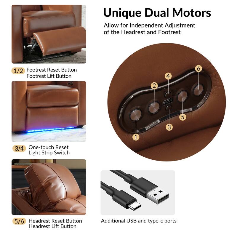 Lothaire Genuine Leather Recliner by HULALA HOME