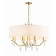 preview thumbnail 5 of 7, Rollins 8 Light Antique Gold Chandelier - 32"W x 24"H