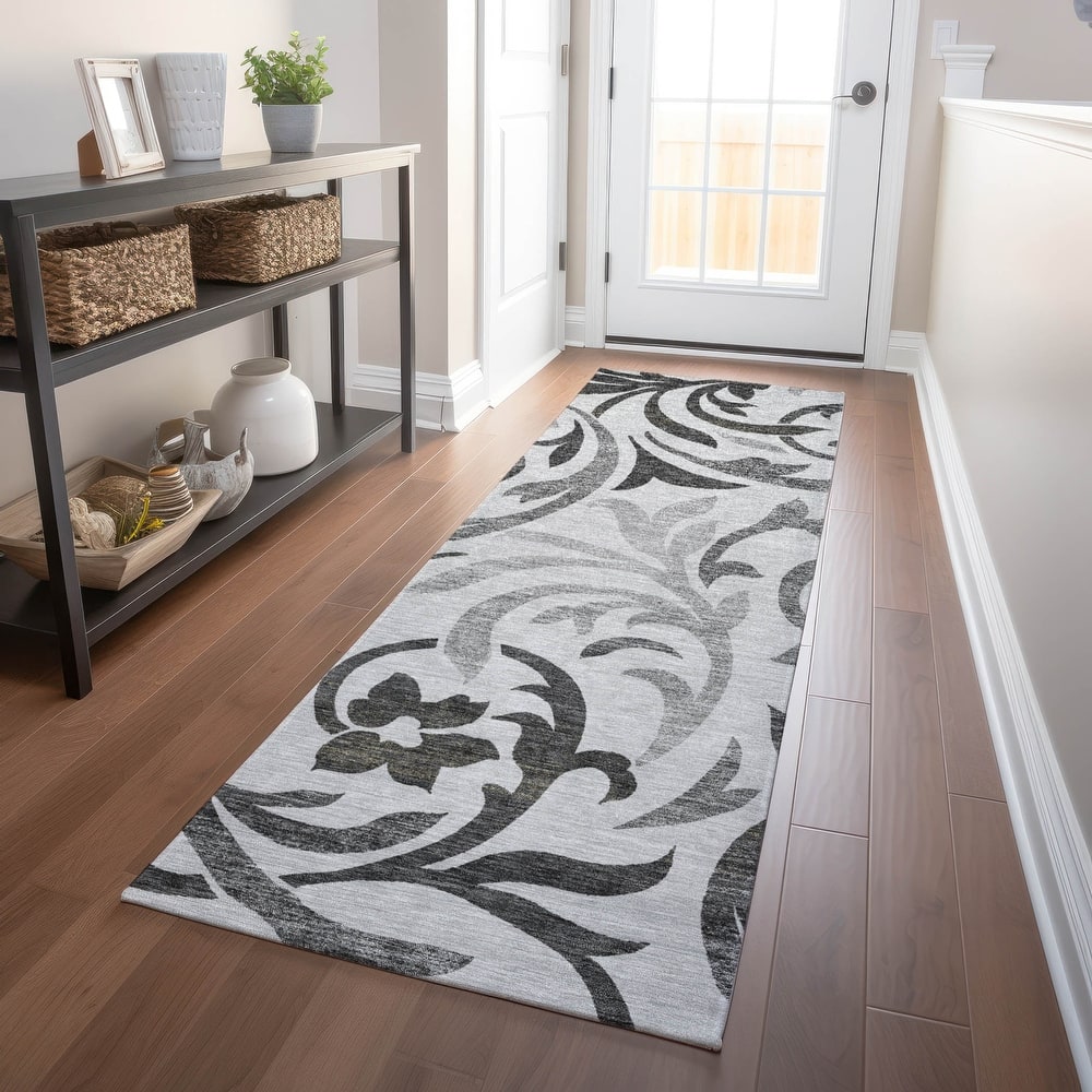 Premium Washable Super Soft Contempory Scroll Mayfield Rug