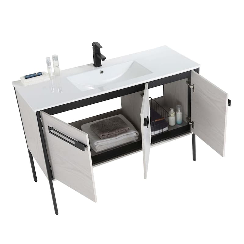 Fine Fixtures Oakville Bathroom Vanity with White Ceramic Sink