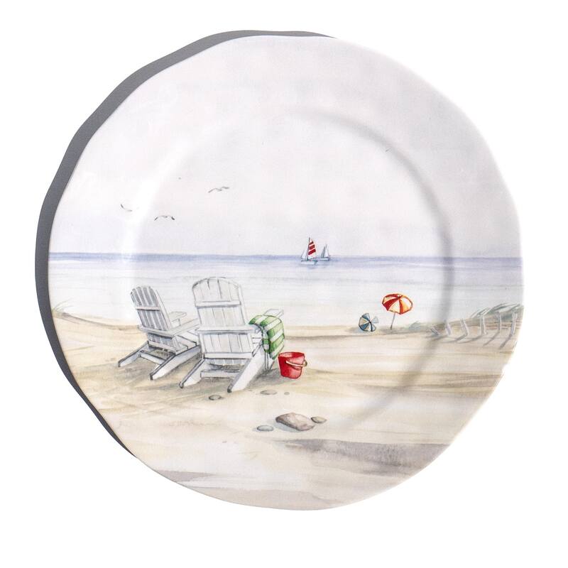 Abode Homewares by TarHong By the Shore Dinner Plate, 10.5", Set of 6