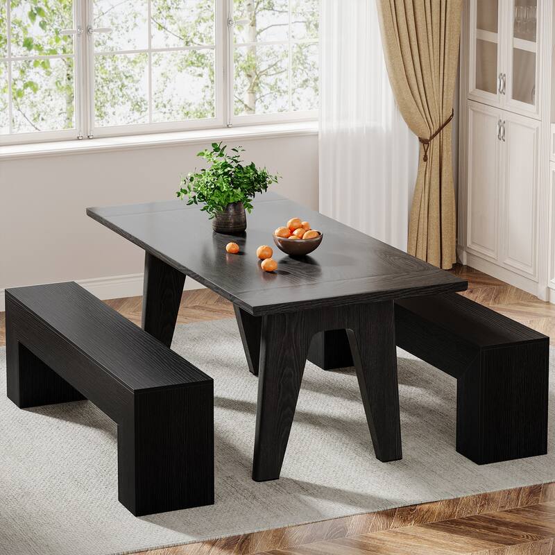 47-Inch Wood Dining Bench Entryway Bench