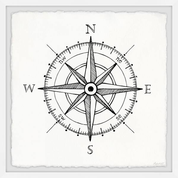 art prints compass drawing