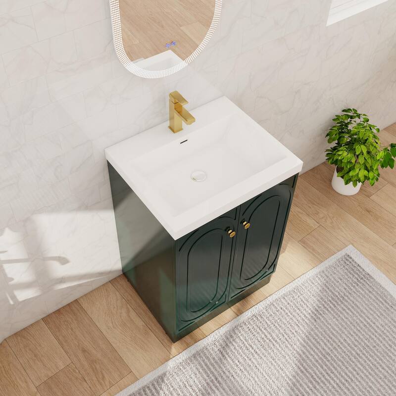 Beingnext 24"/30"/36" Bathroom Vanity with Sink, Freestanding Bathroom Vanity with Soft Close Door and Adjustable Shelf