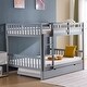 preview thumbnail 18 of 31, Full Size Bunk Bed With Trundle Bed, With Ladder And Safety Rails Pinewood Bunk Bed