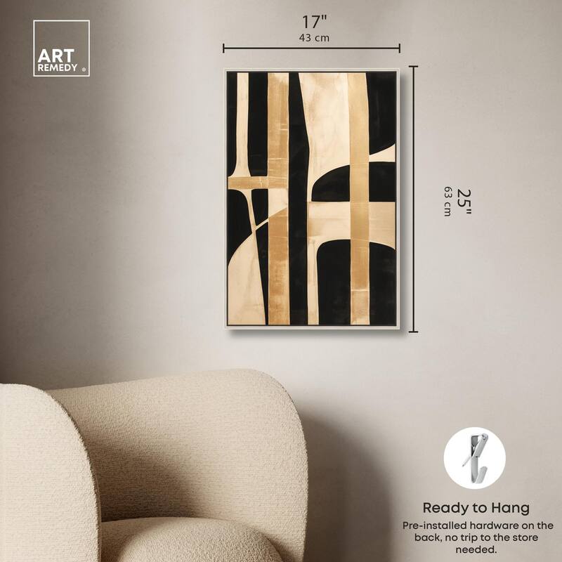 Noir and Gold I Canvas by Art Remedy