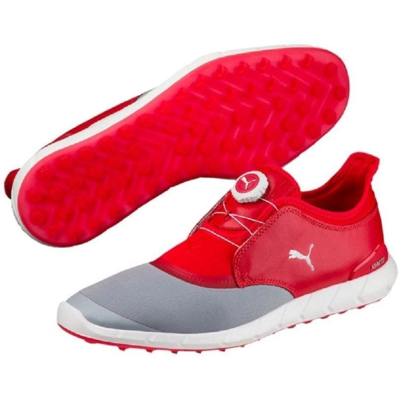 puma red golf shoes