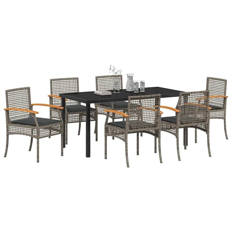 vidaXL Garden Dining Set poly rattan