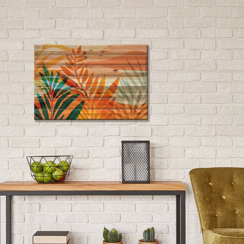 Summer Rainforest Print On Wood by Modern Tropical - Multi-Color