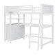 preview thumbnail 9 of 16, Twin size Maximized Space Loft Bed with Drawers and Desk, Wooden Loft Bed with Shelves, No box spring required - White