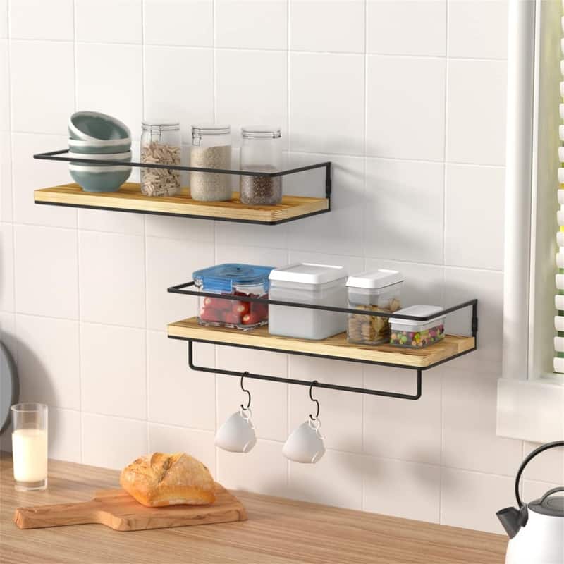 Floating Shelves for Wall Set of 2 - 5.7"D x 15.7"W x 1.7"H