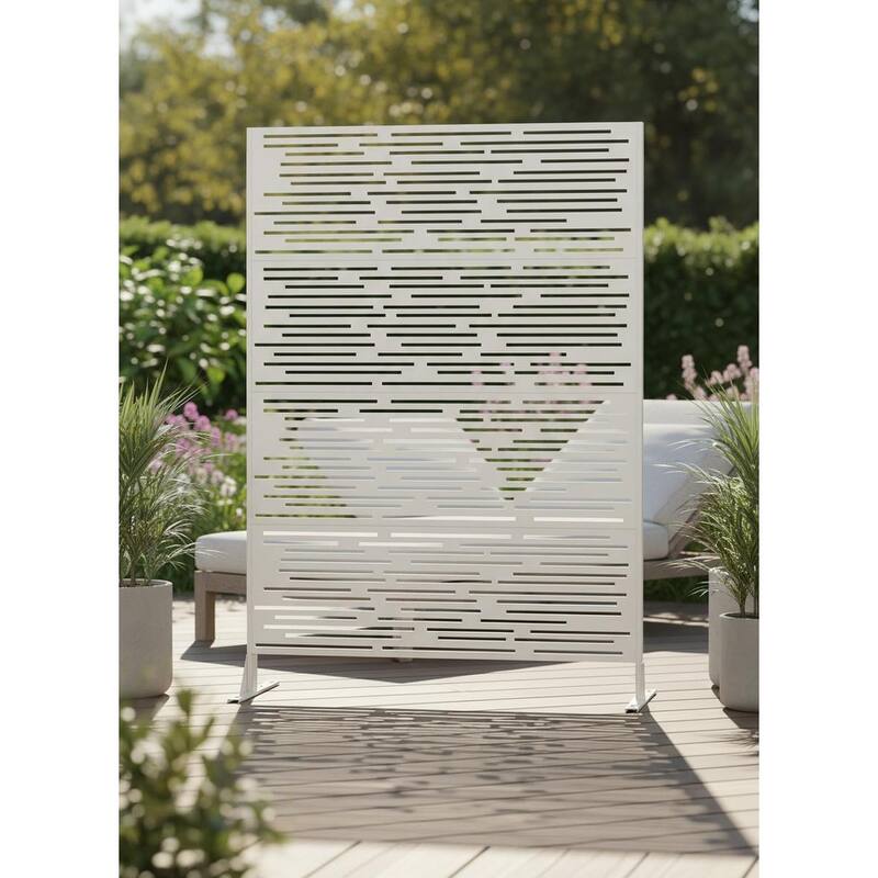 70" H Decorative Metal Garden Fences, Rust-Proof Scroll Design - I