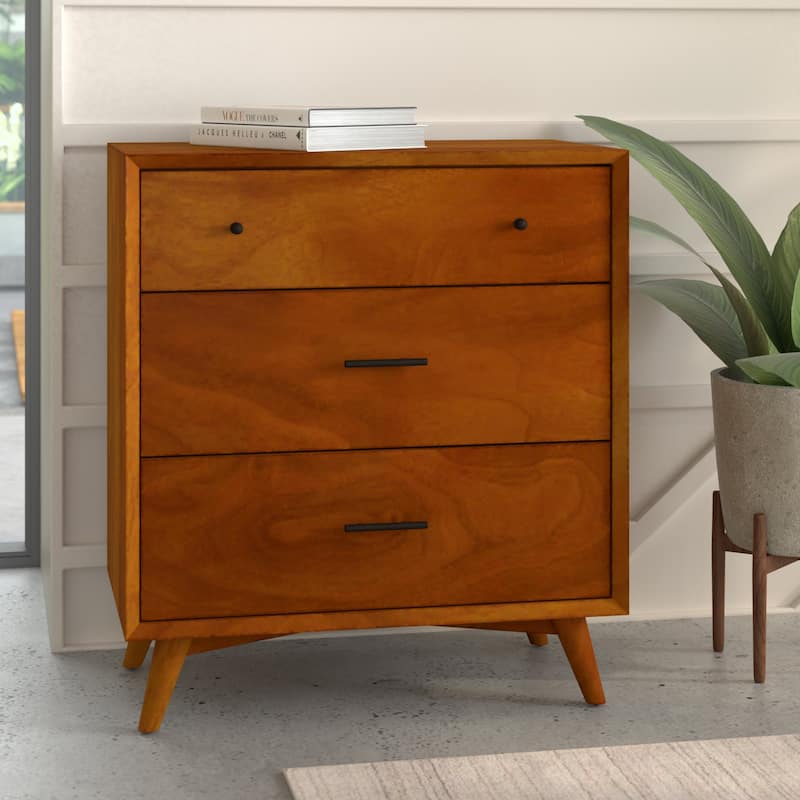 Carson Carrington Bjaeverskov Mid-century Wood 3-drawer Small Chest