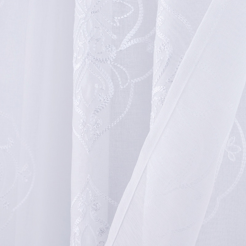 Embroidered Sheer Window Curtain Collection 84" or 95"