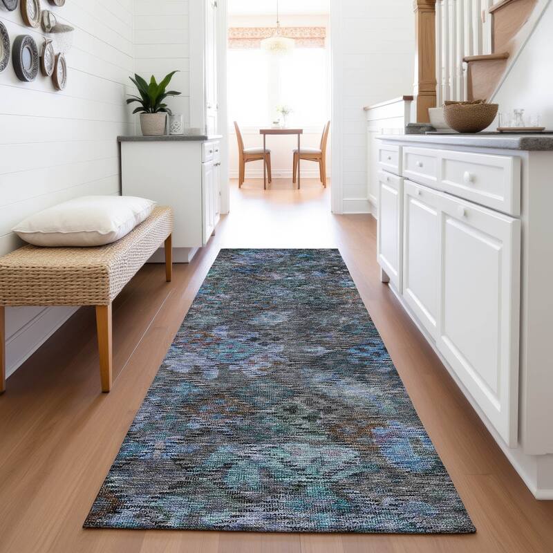 Premium Washable Super Soft Traditional Tribal Mayfield Rug - Teal - 2'3" x 7'6"