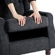 preview thumbnail 65 of 77, Button Tufted Armchair Wingback Wood legs Accent Chairs (Set of 2)