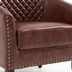 preview thumbnail 68 of 90, Axia Barrel PU Leather Accent Chair with Nailhead Trim